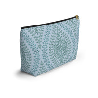 Mumbai Lace Accessory Pouch w T-bottom in Aqua